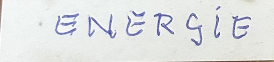 Energie, written on one of Anne's cards