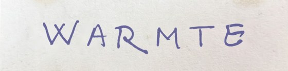 Warmte, written on one of Anne's cards